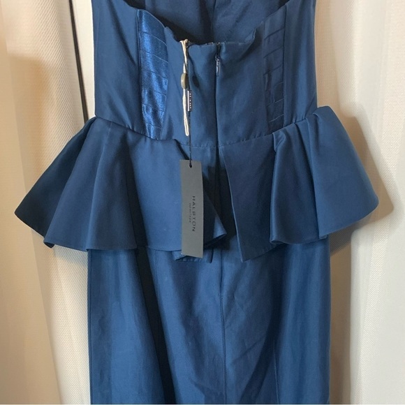 Halston Heritage Peplum Halter Gown - Picture 10 of 13